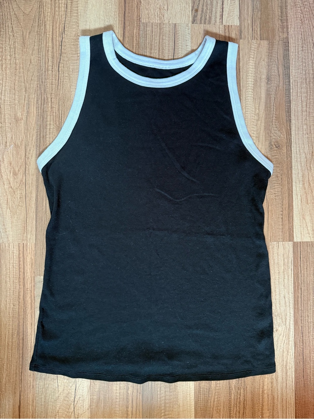 a new day Black Tank with White Trim